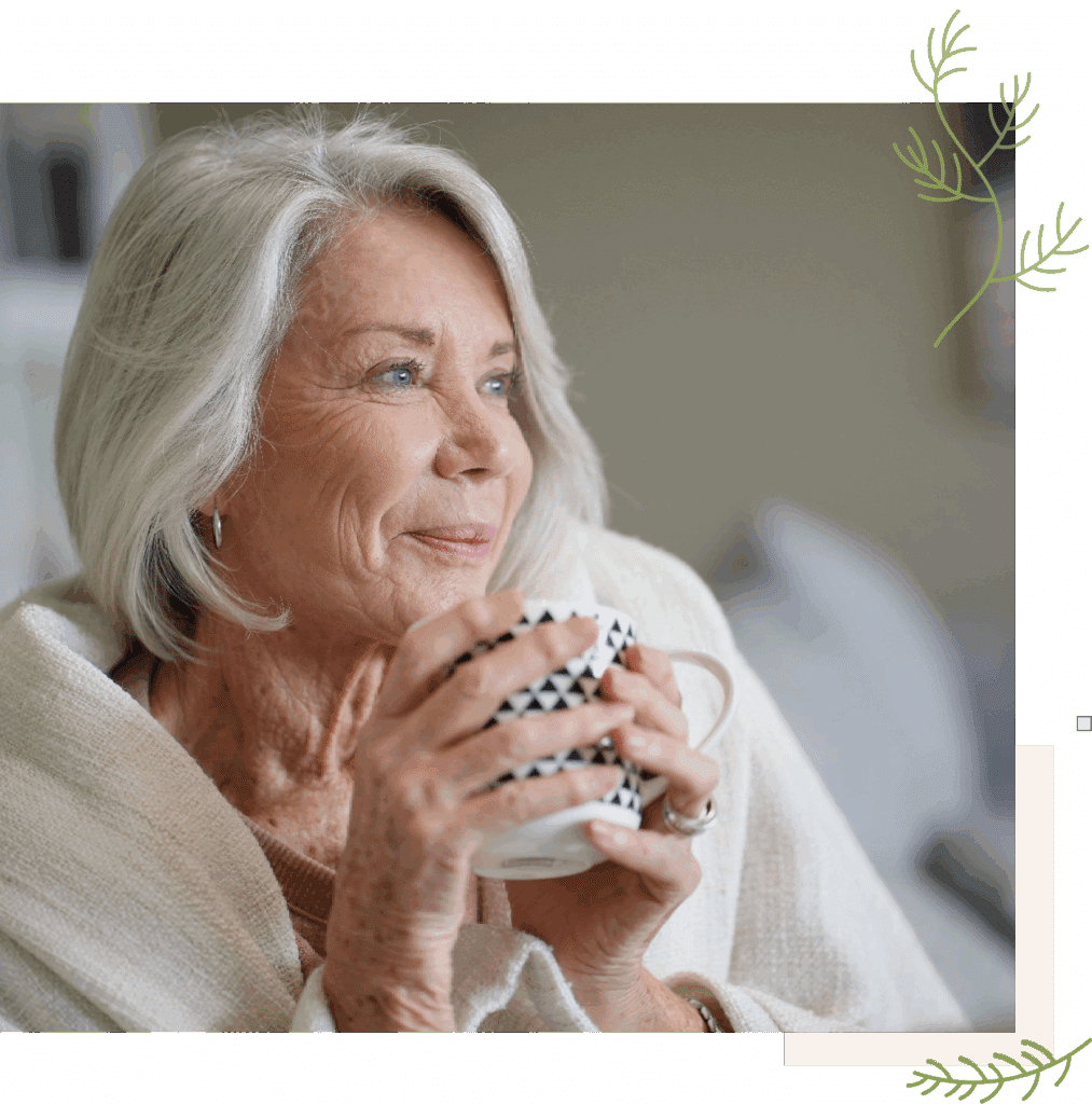 Senior Woman Drinking Coffee
